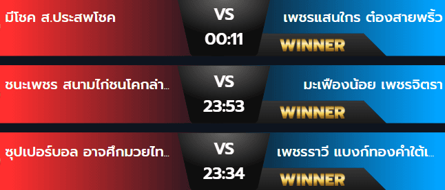 ผลมวยอาทิตย์ 3 พฤศจิกายน 2567